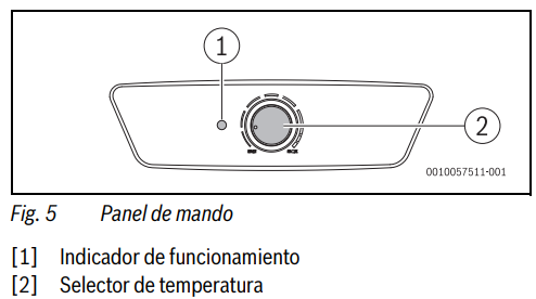 El control de temperatura con mando giratorio permite un ajuste sencillo y preciso, adaptando el consumo a las necesidades diarias. Además, el termo incluye accesorios de montaje para una instalación rápida y segura.